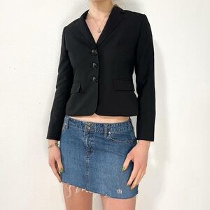 black pinstriped petite blazer